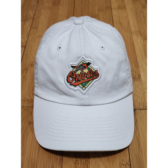 Mitchell & Ness MLB Baltimore Orioles Hat Cap Baseball White Strapback OSFM Logo - Picture 1 of 9